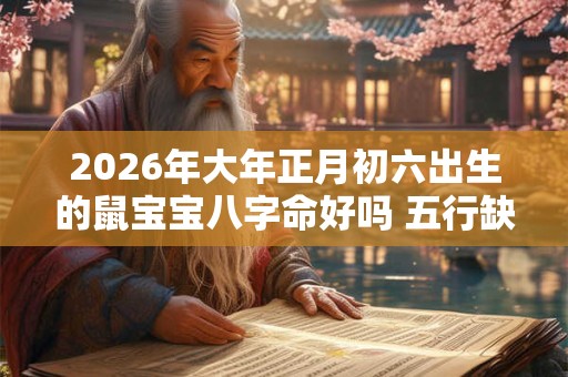 2026年大年正月初六出生的鼠宝宝八字命好吗 五行缺什么 2026年大年正月初六出生的鼠宝宝八字命好吗 五行缺什么