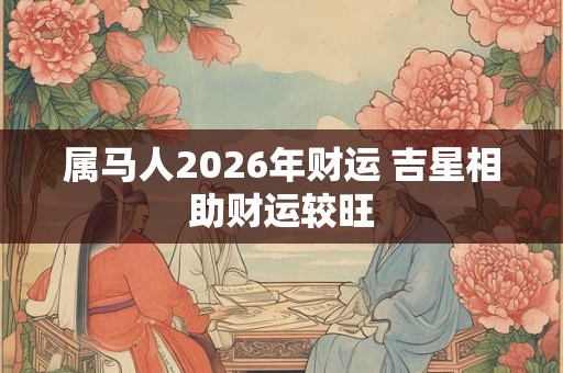 属马人2026年财运 吉星相助财运较旺 属马人2026年财运 吉星相助财运较旺