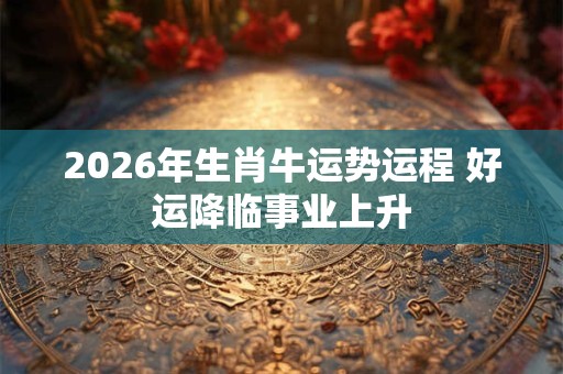 2026年生肖牛运势运程 好运降临事业上升