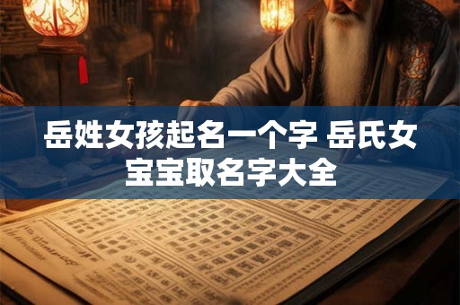 岳姓女孩起名一个字 岳氏女宝宝取名字大全 岳姓女孩起名一个字 岳氏女宝宝取名字大全