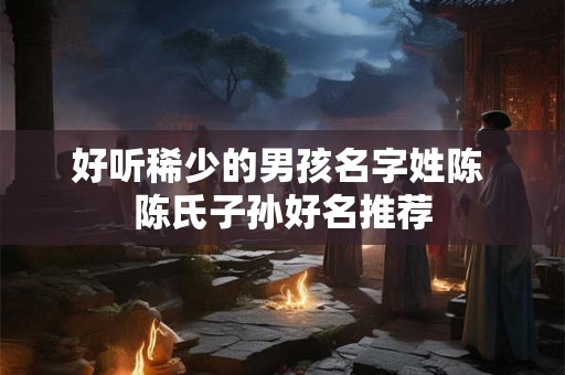 好听稀少的男孩名字姓陈 陈氏子孙好名推荐 好听稀少的男孩名字姓陈 陈氏子孙好名推荐