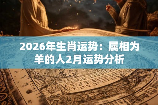 2026年生肖运势:属相为羊的人2月运势分析 2026年生肖运势:属相为羊的人2月运势分析