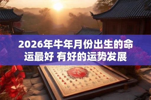 2026年牛年月份出生的命运最好 有好的运势发展 2026年牛年月份出生的命运最好 有好的运势发展