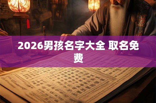 2026男孩名字大全 取名免费 2026男孩名字大全 取名免费