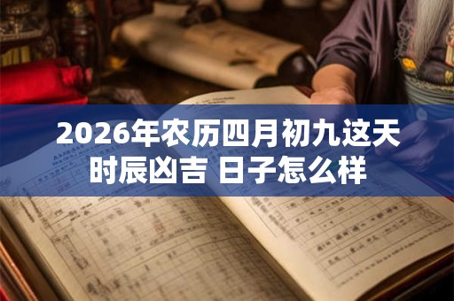 2026年农历四月初九这天时辰凶吉 日子怎么样