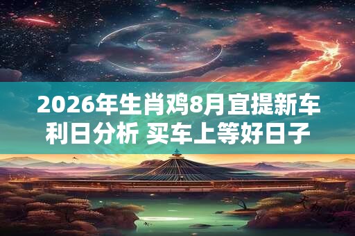 2026年生肖鸡8月宜提新车利日分析 买车上等好日子