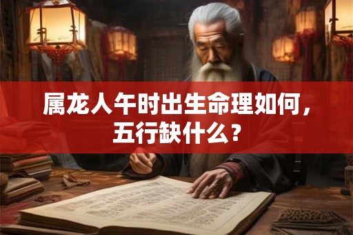 属龙人午时出生命理如何,五行缺什么? 属龙人午时出生命理如何,五行缺什么?