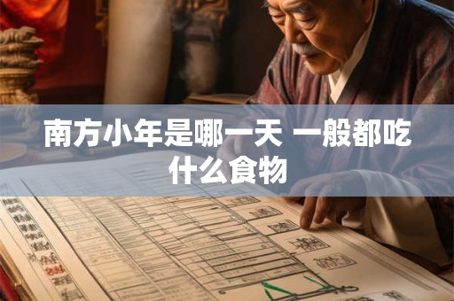 南方小年是哪一天 一般都吃什么食物