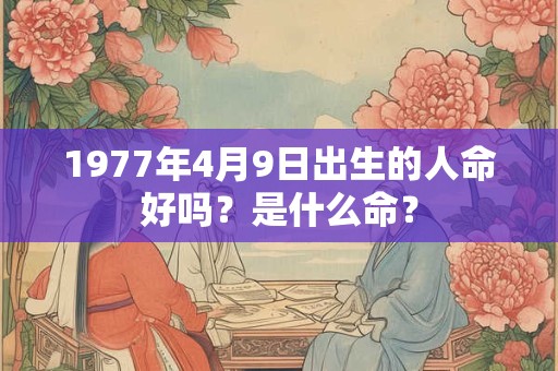 1977年4月9日出生的人命好吗？是什么命？