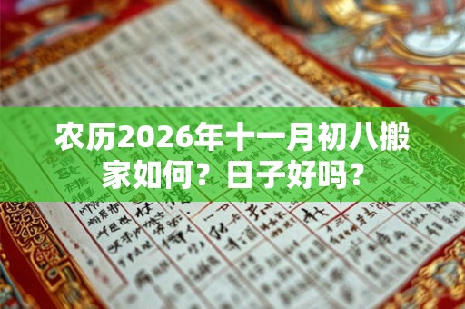 农历2026年十一月初八搬家如何?日子好吗? 农历2026年十一月初八搬家如何?日子好吗?