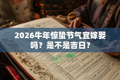 2026牛年惊蛰节气宜嫁娶吗?是不是吉日? 2026牛年惊蛰节气宜嫁娶吗?是不是吉日?