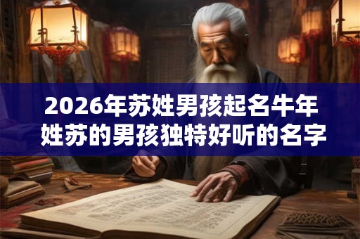 2026年苏姓男孩起名牛年 姓苏的男孩独特好听的名字
