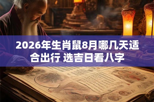 2026年生肖鼠8月哪几天适合出行 选吉日看八字 2026年生肖鼠8月哪几天适合出行 选吉日看八字