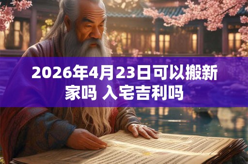 2026年4月23日可以搬新家吗 入宅吉利吗 2026年4月23日可以搬新家吗 入宅吉利吗