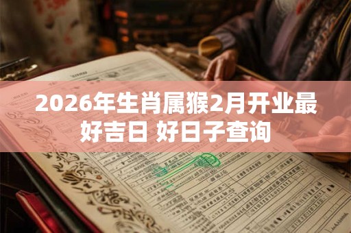 2026年生肖属猴2月开业最好吉日 好日子查询 2026年生肖属猴2月开业最好吉日 好日子查询