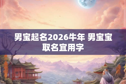 男宝起名2026牛年 男宝宝取名宜用字