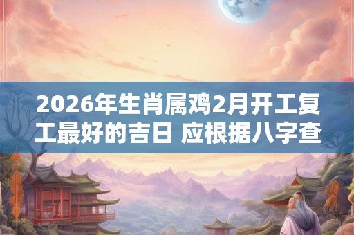 2026年生肖属鸡2月开工复工最好的吉日 应根据八字查看 2026年生肖属鸡2月开工复工最好的吉日 应根据八字查看