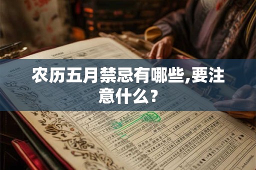 农历五月禁忌有哪些,要注意什么? 农历五月禁忌有哪些,要注意什么?