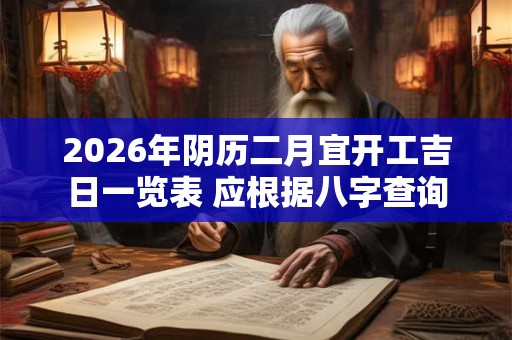 2026年阴历二月宜开工吉日一览表 应根据八字查询 2026年阴历二月宜开工吉日一览表 应根据八字查询