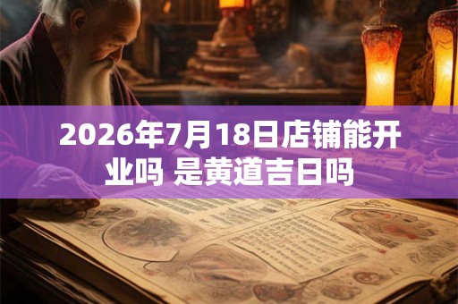 2026年7月18日店铺能开业吗 是黄道吉日吗 2026年7月18日店铺能开业吗 是黄道吉日吗