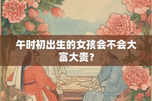 午时初出生的女孩会不会大富大贵？