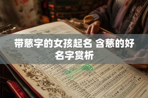 带慈字的女孩起名 含慈的好名字赏析