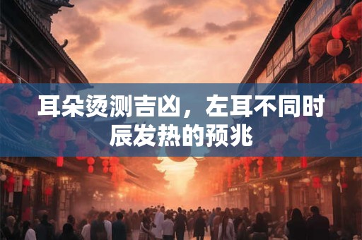 耳朵烫测吉凶，左耳不同时辰发热的预兆