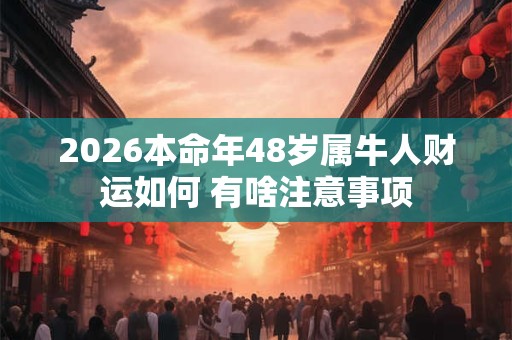 2026本命年48岁属牛人财运如何 有啥注意事项 2026本命年48岁属牛人财运如何 有啥注意事项