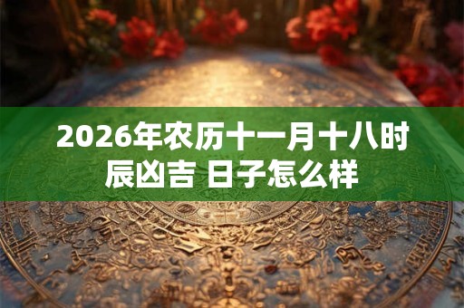 2026年农历十一月十八时辰凶吉 日子怎么样 2026年农历十一月十八时辰凶吉 日子怎么样