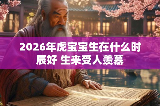 2026年虎宝宝生在什么时辰好 生来受人羡慕 2026年虎宝宝生在什么时辰好 生来受人羡慕