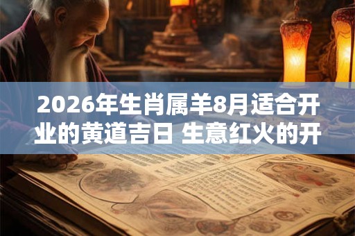 2026年生肖属羊8月适合开业的黄道吉日 生意红火的开张吉日 2026年生肖属羊8月适合开业的黄道吉日 生意红火的开张吉日