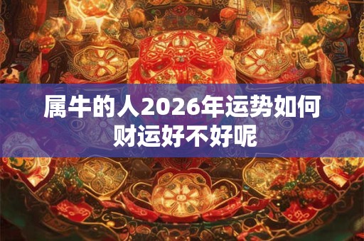 属牛的人2026年运势如何 财运好不好呢 属牛的人2026年运势如何 财运好不好呢