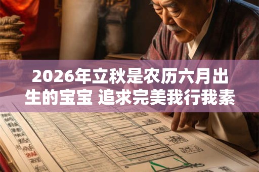 2026年立秋是农历六月出生的宝宝 追求完美我行我素