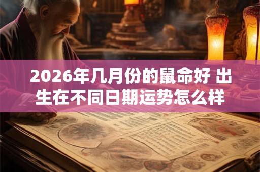 2026年几月份的鼠命好 出生在不同日期运势怎么样 2026年几月份的鼠命好 出生在不同日期运势怎么样