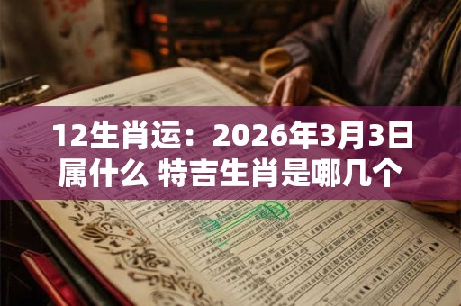12生肖运:2026年3月3日属什么 特吉生肖是哪几个 12生肖运:2026年3月3日属什么 特吉生肖是哪几个