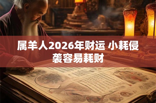 属羊人2026年财运 小耗侵袭容易耗财 属羊人2026年财运 小耗侵袭容易耗财