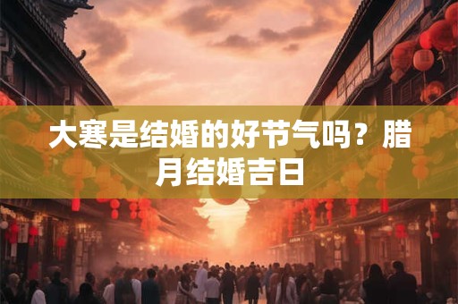 大寒是结婚的好节气吗？腊月结婚吉日