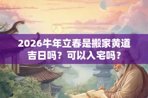 2026牛年立春是搬家黄道吉日吗？可以入宅吗？
