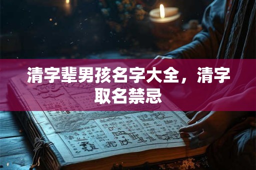 清字辈男孩名字大全,清字取名禁忌 清字辈男孩名字大全,清字取名禁忌