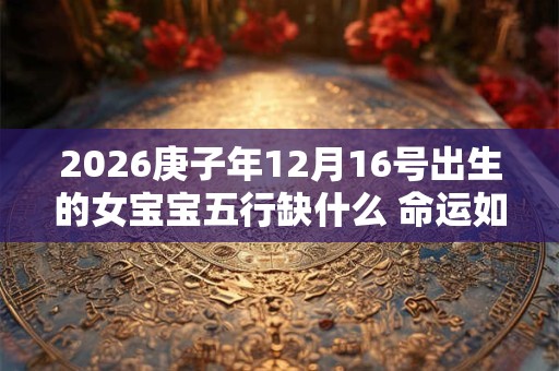 2026庚子年12月16号出生的女宝宝五行缺什么 命运如何