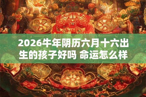 2026牛年阴历六月十六出生的孩子好吗 命运怎么样 2026牛年阴历六月十六出生的孩子好吗 命运怎么样
