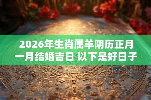 2026年生肖属羊阴历正月一月结婚吉日 以下是好日子 2026年生肖属羊阴历正月一月结婚吉日 以下是好日子