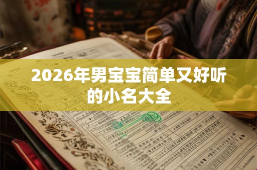 2026年男宝宝简单又好听的小名大全