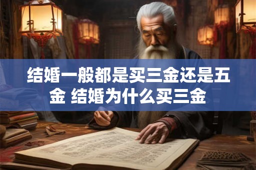 结婚一般都是买三金还是五金 结婚为什么买三金
