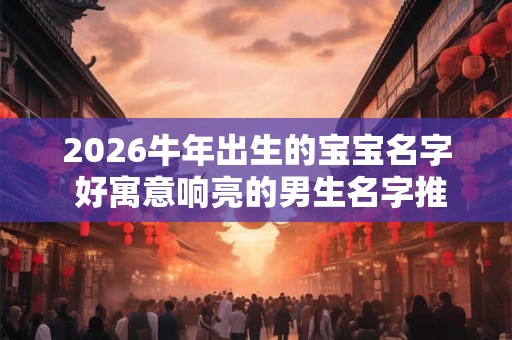 2026牛年出生的宝宝名字 好寓意响亮的男生名字推荐 2026牛年出生的宝宝名字 好寓意响亮的男生名字推荐