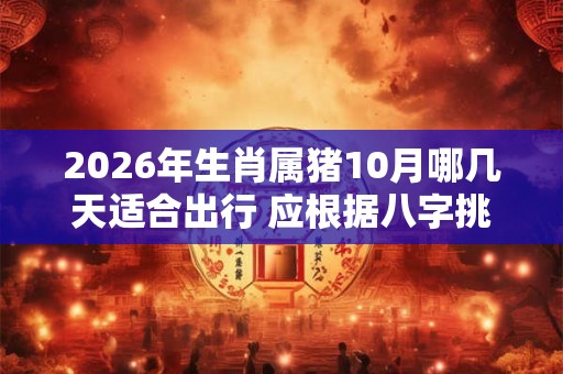 2026年生肖属猪10月哪几天适合出行 应根据八字挑选 2026年生肖属猪10月哪几天适合出行 应根据八字挑选
