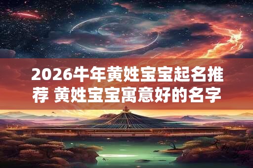2026牛年黄姓宝宝起名推荐 黄姓宝宝寓意好的名字 2026牛年黄姓宝宝起名推荐 黄姓宝宝寓意好的名字