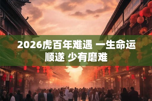 2026虎百年难遇 一生命运顺遂 少有磨难 2026虎百年难遇 一生命运顺遂 少有磨难