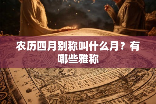 农历四月别称叫什么月？有哪些雅称