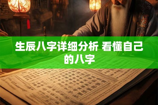生辰八字详细分析 看懂自己的八字 生辰八字详细分析 看懂自己的八字